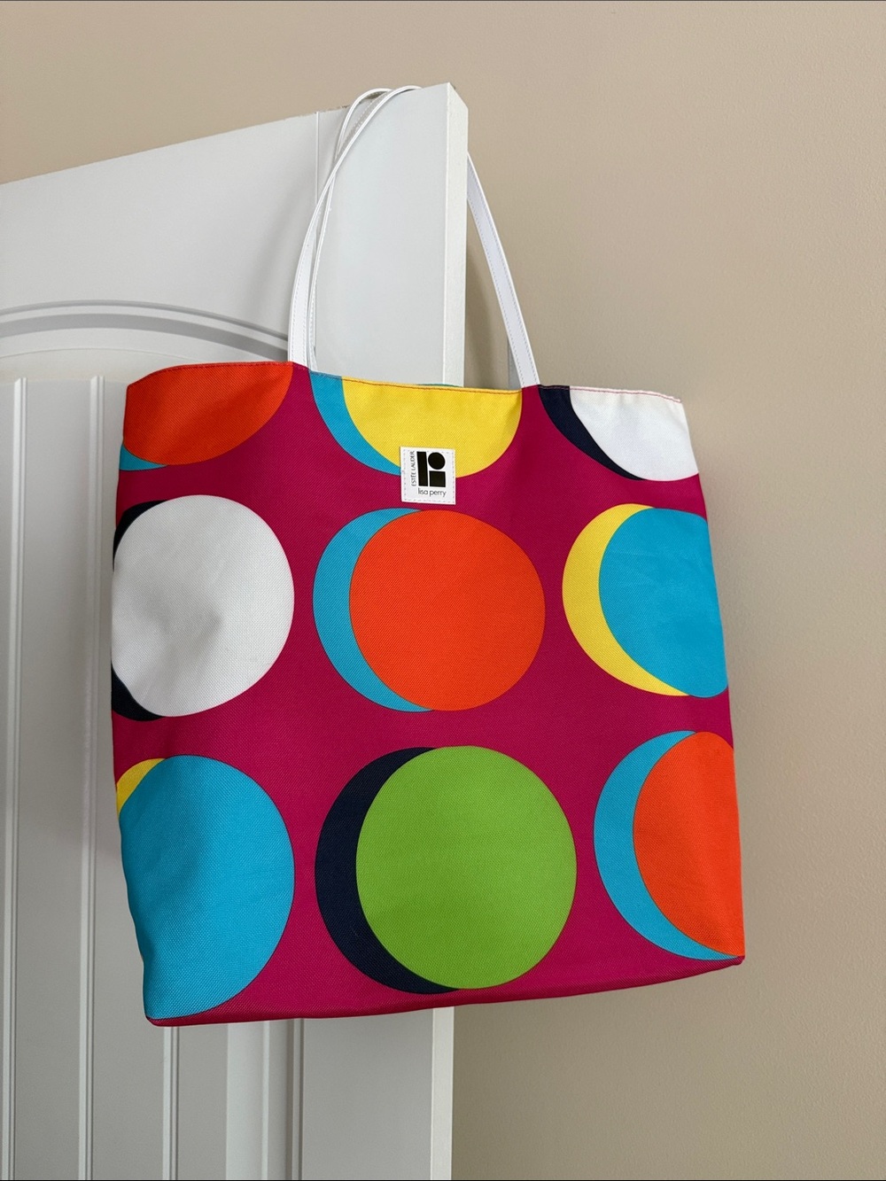 Estée Lauder x Lisa Perry Pop Art Tote Bag | Colorful Oversized Graphic Shopper
